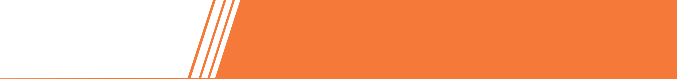 Single Training TTR Header Image with orange parallelogram on right side of a white parallelogram with 3 white lines