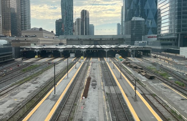 Image of Union Station from railway tracks