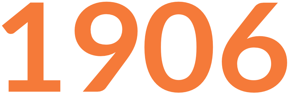 Large image of the date 1906 in orange