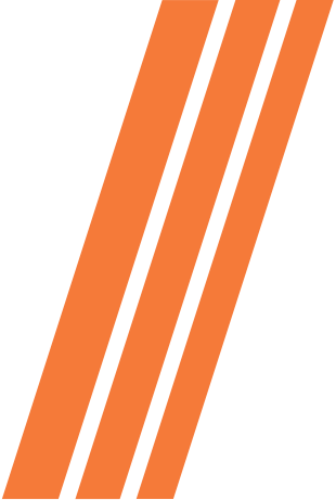 Three orange lines on a slant to the right in small version
